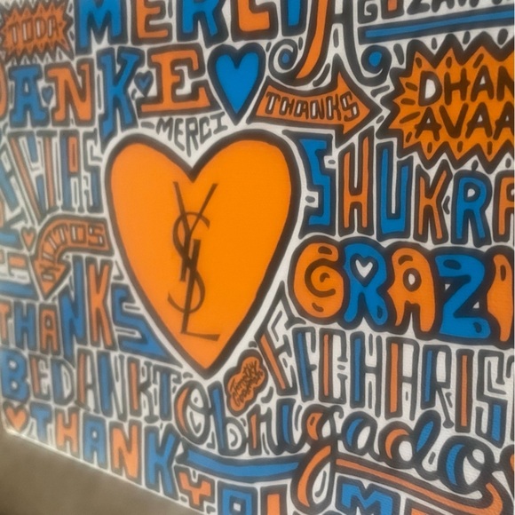 Yves Saint Laurent Orange and Blue Bold Graphic Accessory (empty box only) - Picture 1 of 10